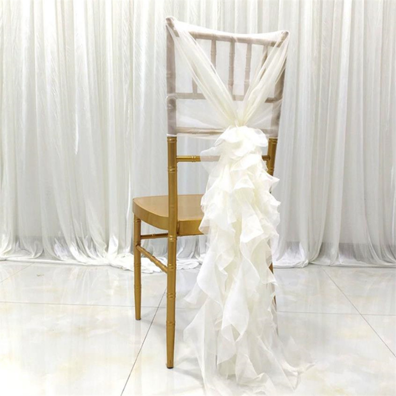 Chair Sash Organza - 대나무 의자 장식 치아바리 의자 커버