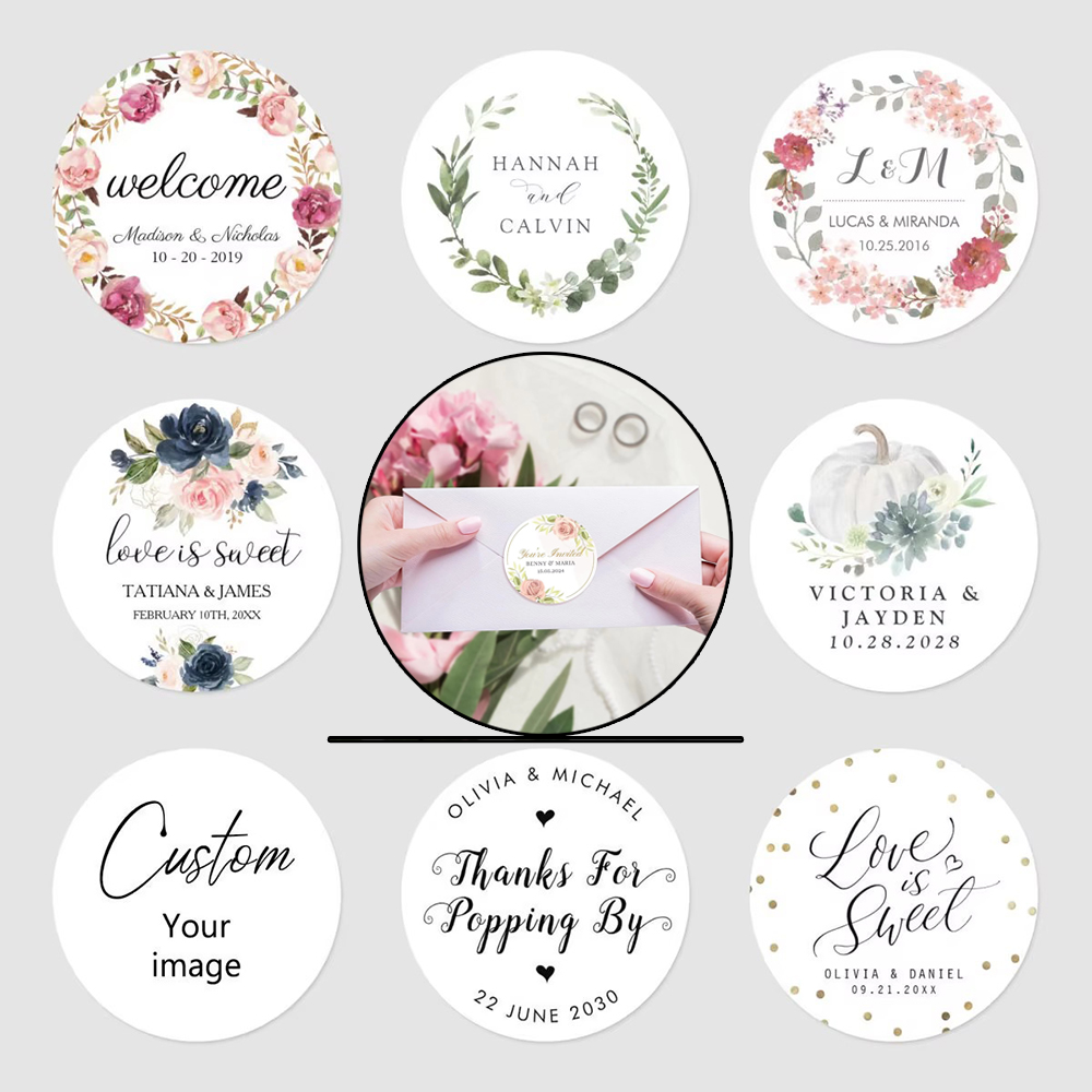 Wedding Supply Bulk - 결혼식, 생일, 세례식을 위한 맞춤형 스티커