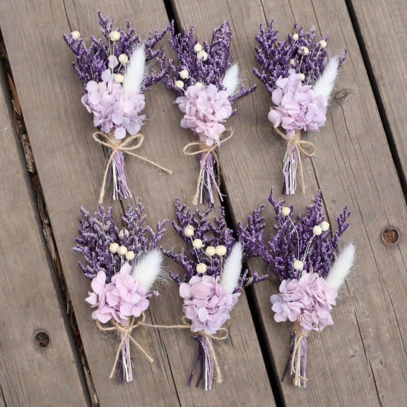 Wedding Favor Box - 보헤미안 스타일의 미니 드라이 플라워 세트,