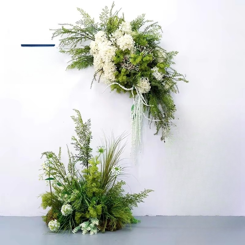 Aisle Runner White - 녹색 웨딩 장식 통로 인조 잔디
