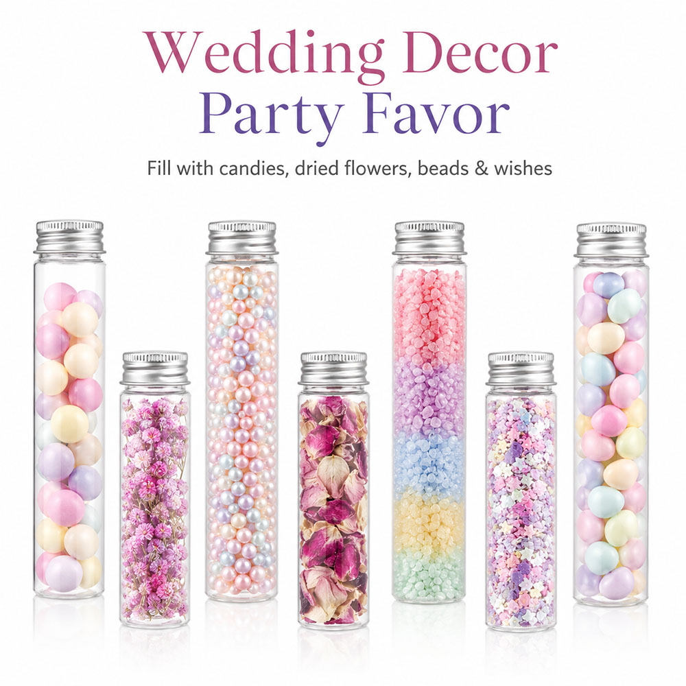 20pcs 50ml/100ml 투명 플랫 튜브 알루미늄 - Wedding Souvenir 리뷰 및 가격