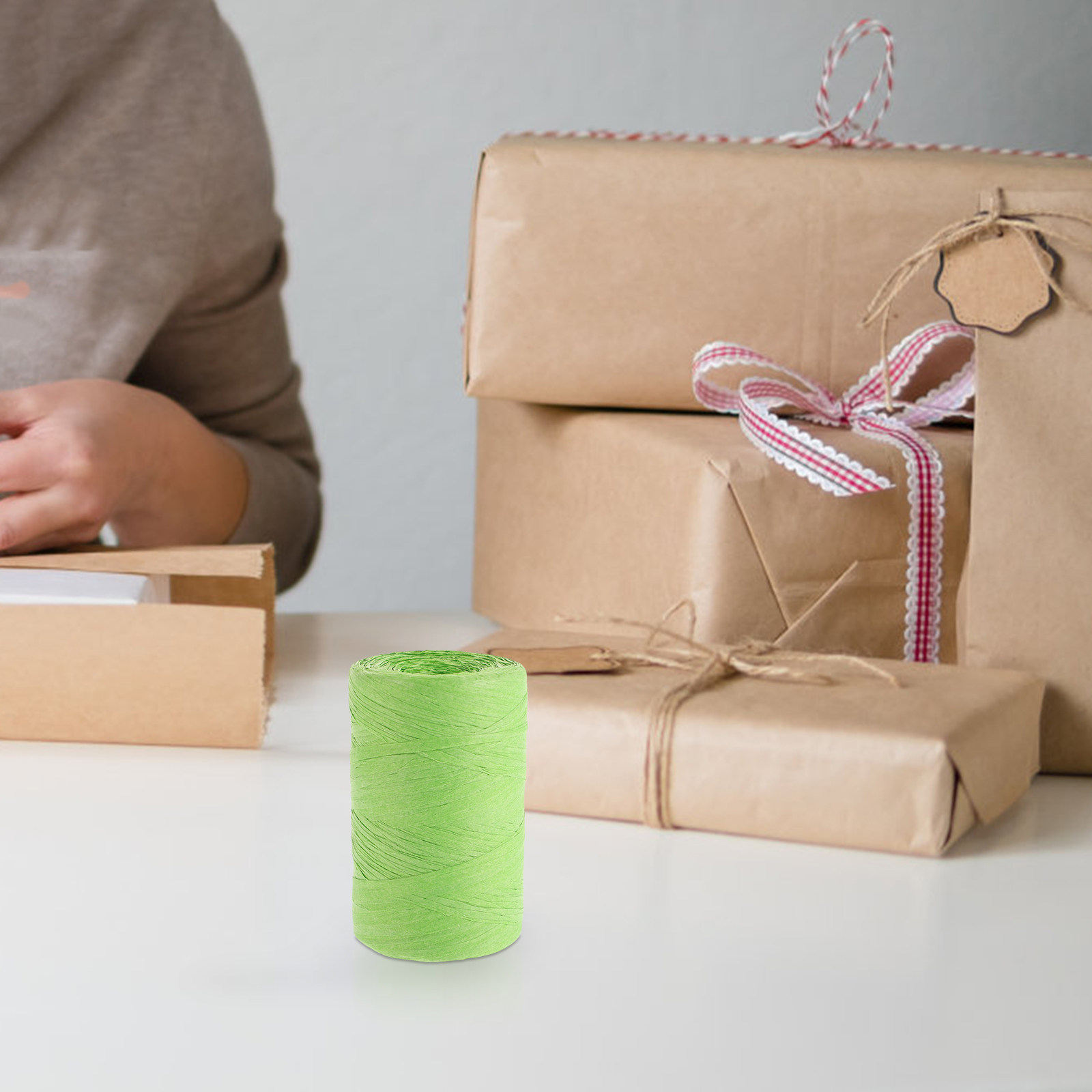 다채로운 색상의 라피아 종이 끈, 꽃다발 포장용, DI - Papercraft Supply Ribbon 리뷰 및 가격