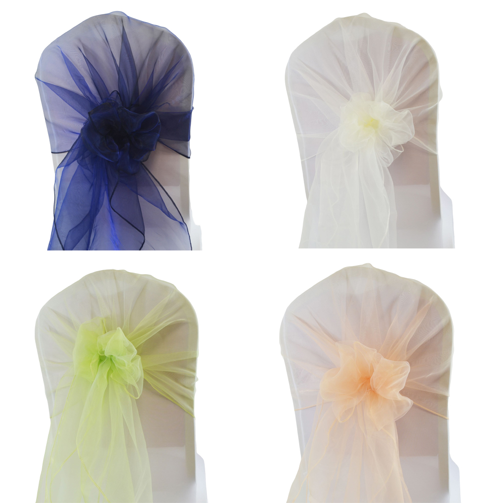 65x275cm 웨딩 파티 장식을위한 Organza 의 - Chair Sash Organza 리뷰 및 가격