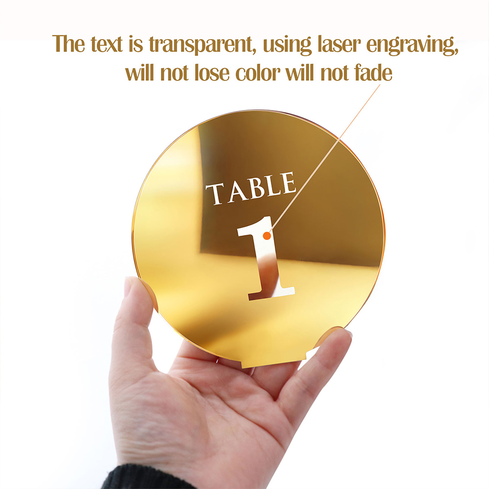 아크릴 웨딩 테이블 번호 표시, 결혼식 생일 파티 장식 - Table Number Gold 리뷰 및 가격