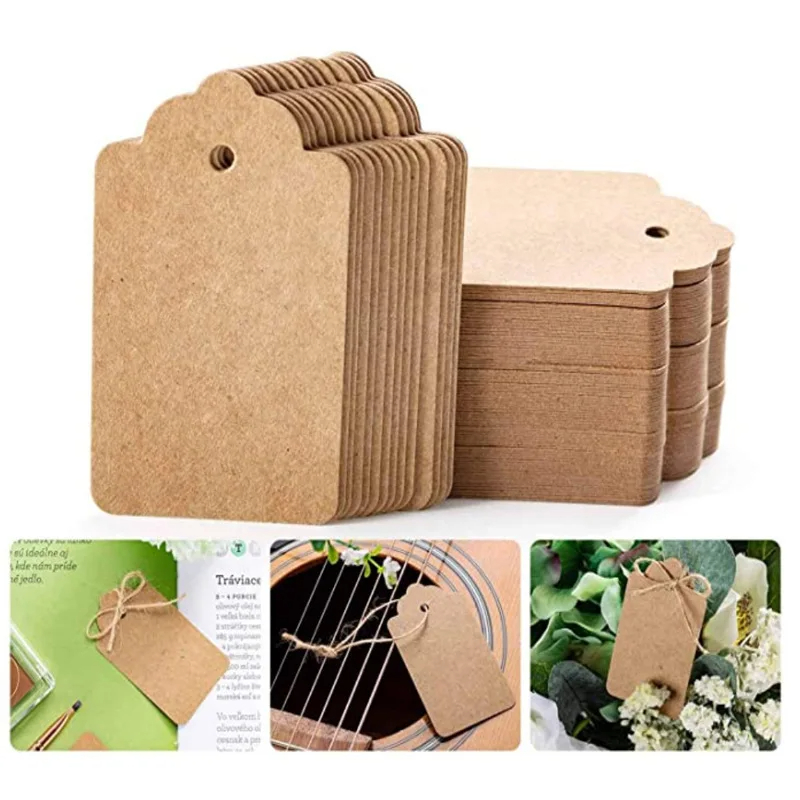 100개입 크라프트지 태그, 끈 포함, 사탕 선물 포장 - Wedding Favor Box 리뷰 및 가격