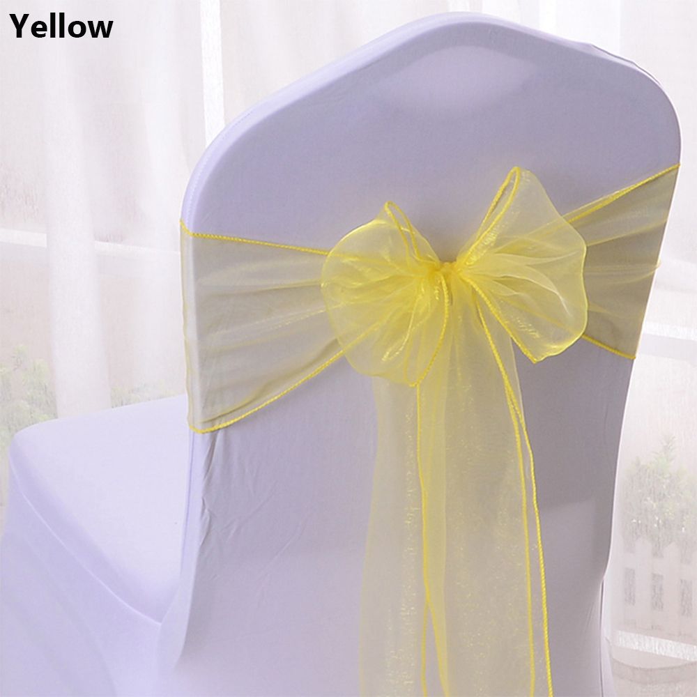 1개 오간자 의자 장식 리본 웨딩 리셉션 용품 이벤트  - Chair Sash Organza 리뷰 및 가격