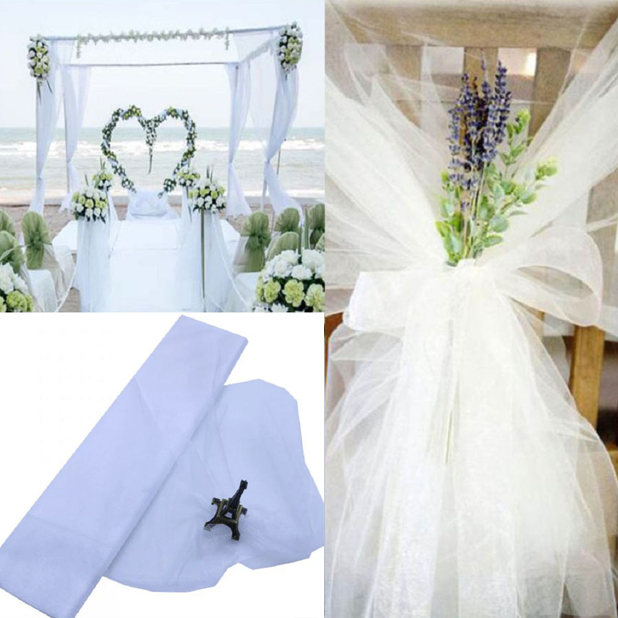 10m 웨딩 장식 Tulle 롤 크리스탈 Organza - Chair Sash Organza 리뷰 및 가격