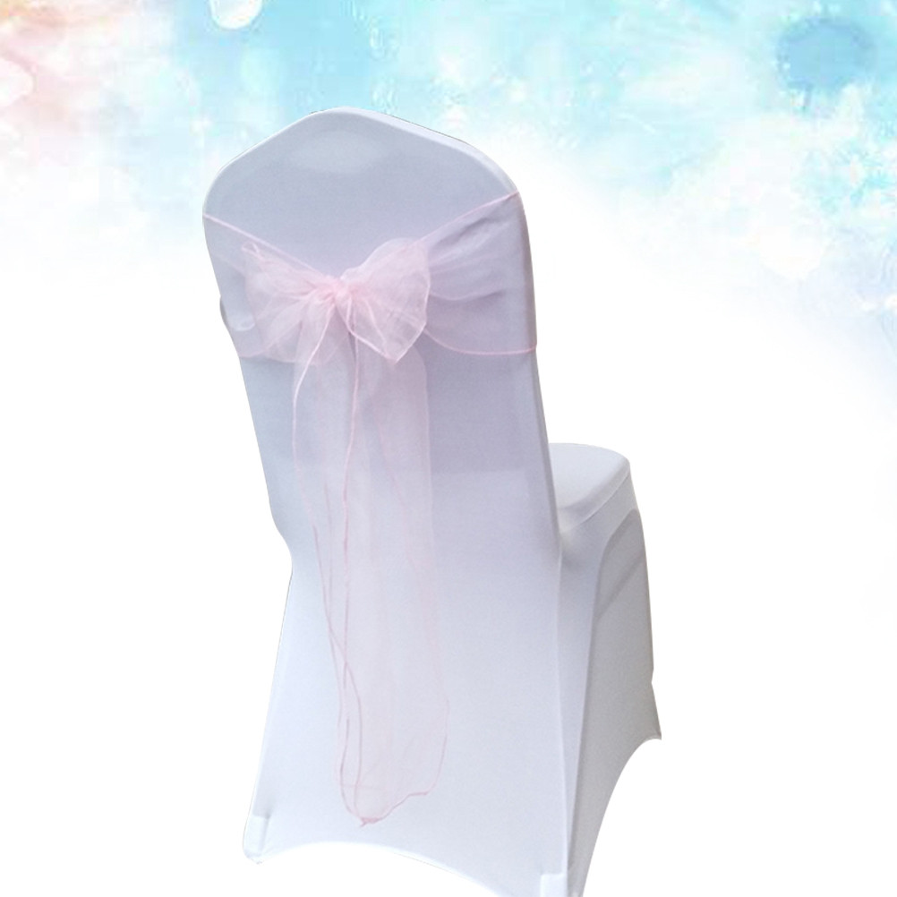 10개입 핑크색 의자 커버 리본, 오간자 소재, 결혼식 - Chair Sash Organza 리뷰 및 가격