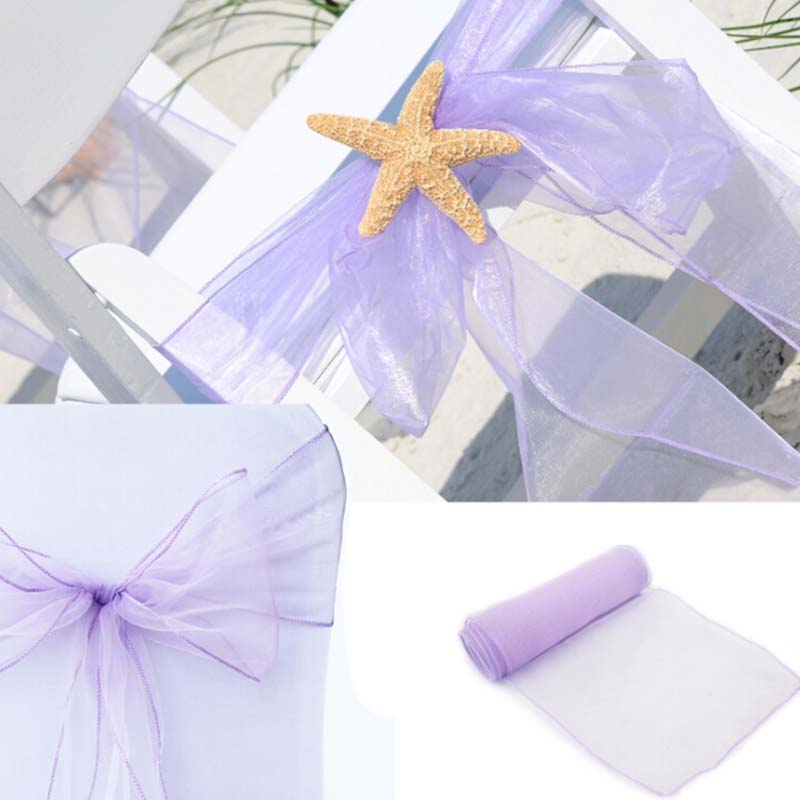 25 조각 18x275cm 웨딩 Organza 의자 새 - Chair Sash Organza 리뷰 및 가격