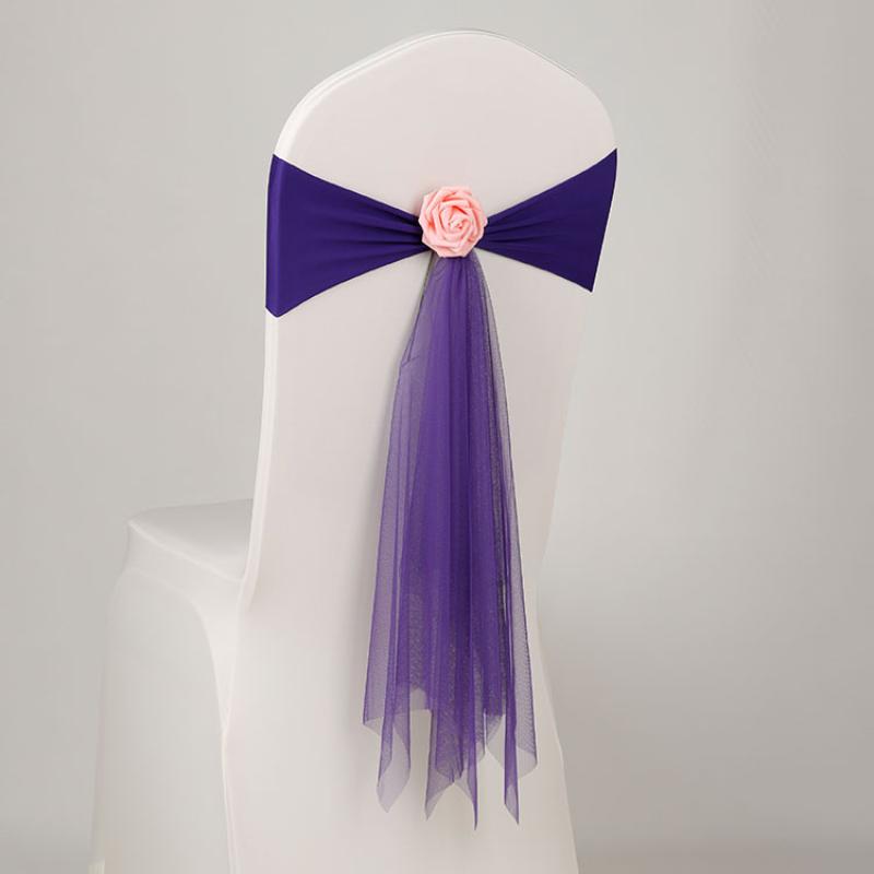 오간자 의자 장식 리본 1개, 꽃무늬 스판덱스 오간자  - Chair Sash Organza 리뷰 및 가격
