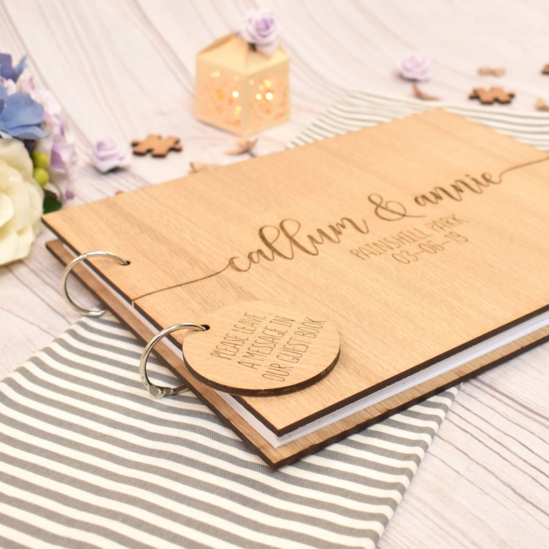 사용자 정의 나무 웨딩 방명록, 현대 방명록, 맞춤형  - Personalized Guest Book 리뷰 및 가격
