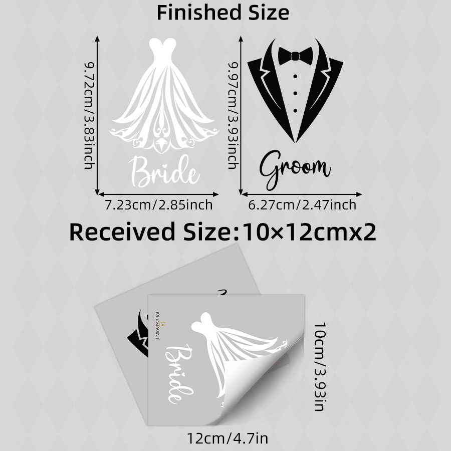 웨딩 샴페인 글라스 장식 스티커 (신랑 신부 웨딩드레스 - Wedding Dress Supply 리뷰 및 가격