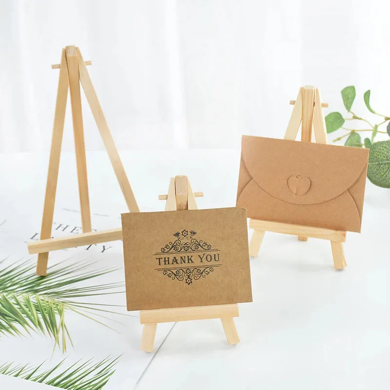 10pcs 나무 미니 이젤 프레임 데스크탑 삼각형 디스 - Table Number Gold 리뷰 및 가격