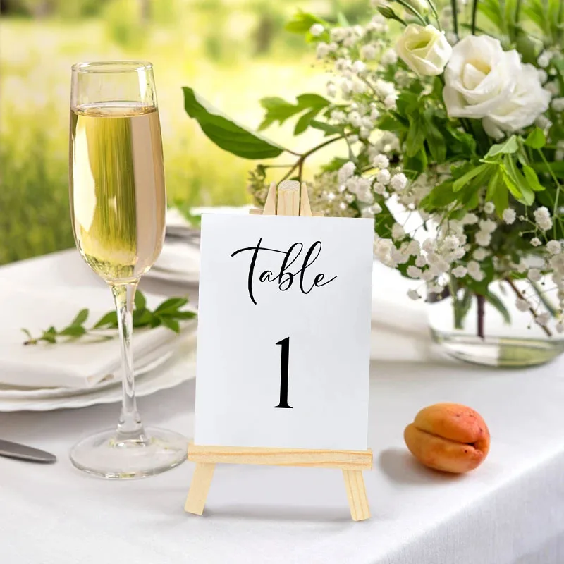 10pcs 나무 미니 이젤 프레임 데스크탑 삼각형 디스 - Table Number Gold 리뷰 및 가격